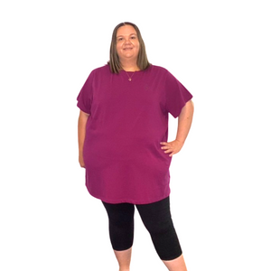 Long Length T-Shirt - Berry