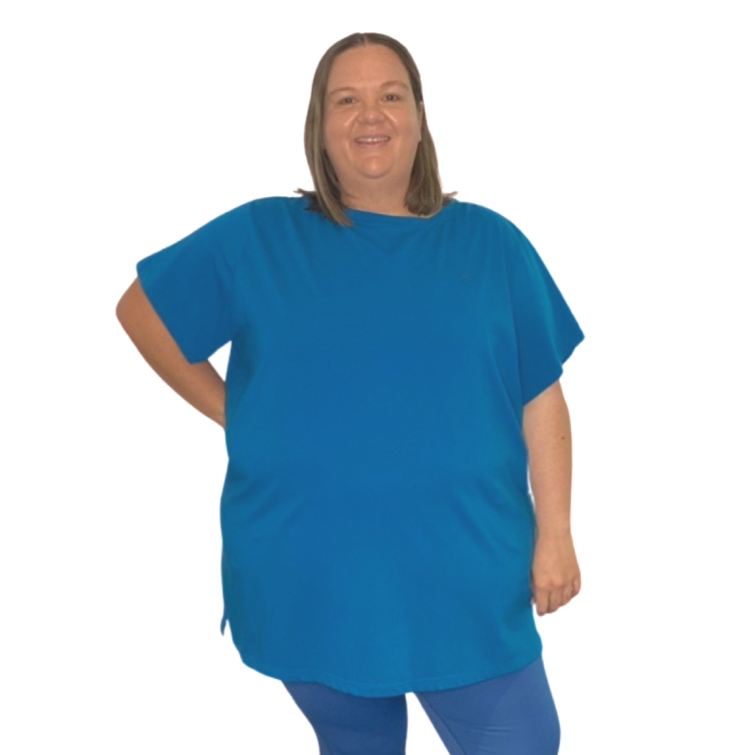 Long Length T-Shirt - Blue