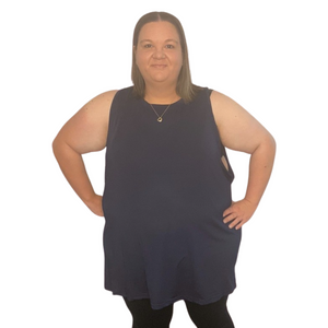 Mesh Active Singlet - Navy Blue