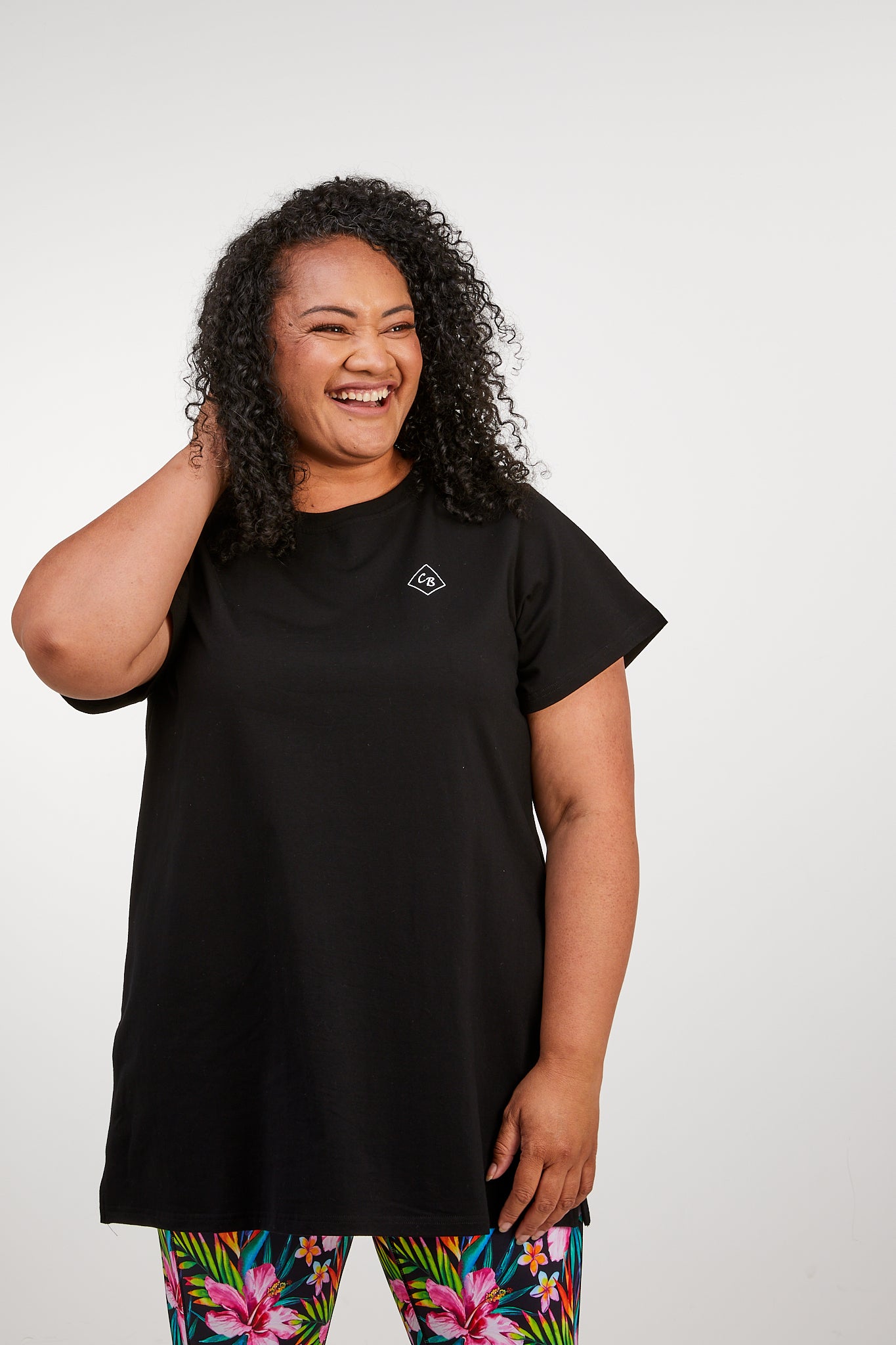 Long Length T-Shirt - Black – Curve Boss Australia